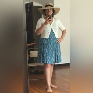 Cute Polka Dot Modcloth swing dress XL